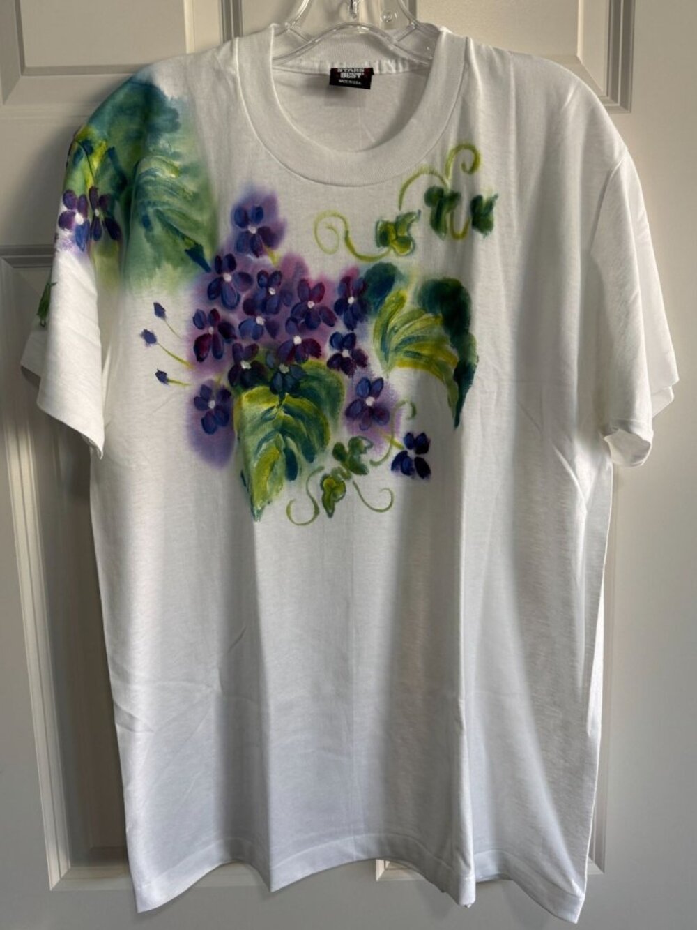 Vintage 90s Floral Graphic Shirt Screen Stars Best Single Stitch Size Large L